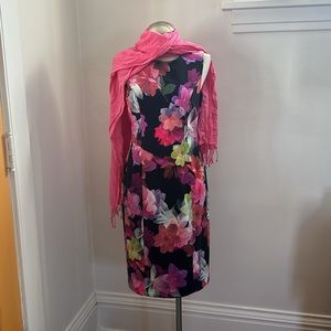 Nicole Miller Floral Midi Dress Size 6